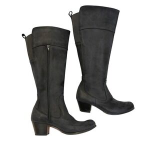 Adelante Made to‎ Order Condesa Nubuck Black riding boot Knee High Size 9